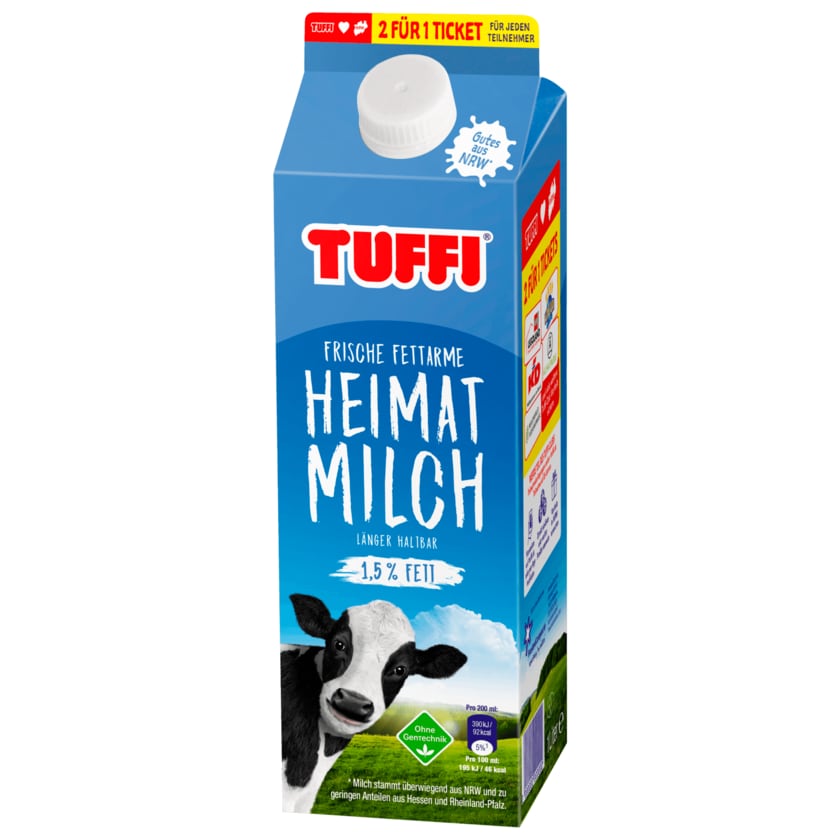 Tuffi fettarme Frischmilch 1,5% 1l